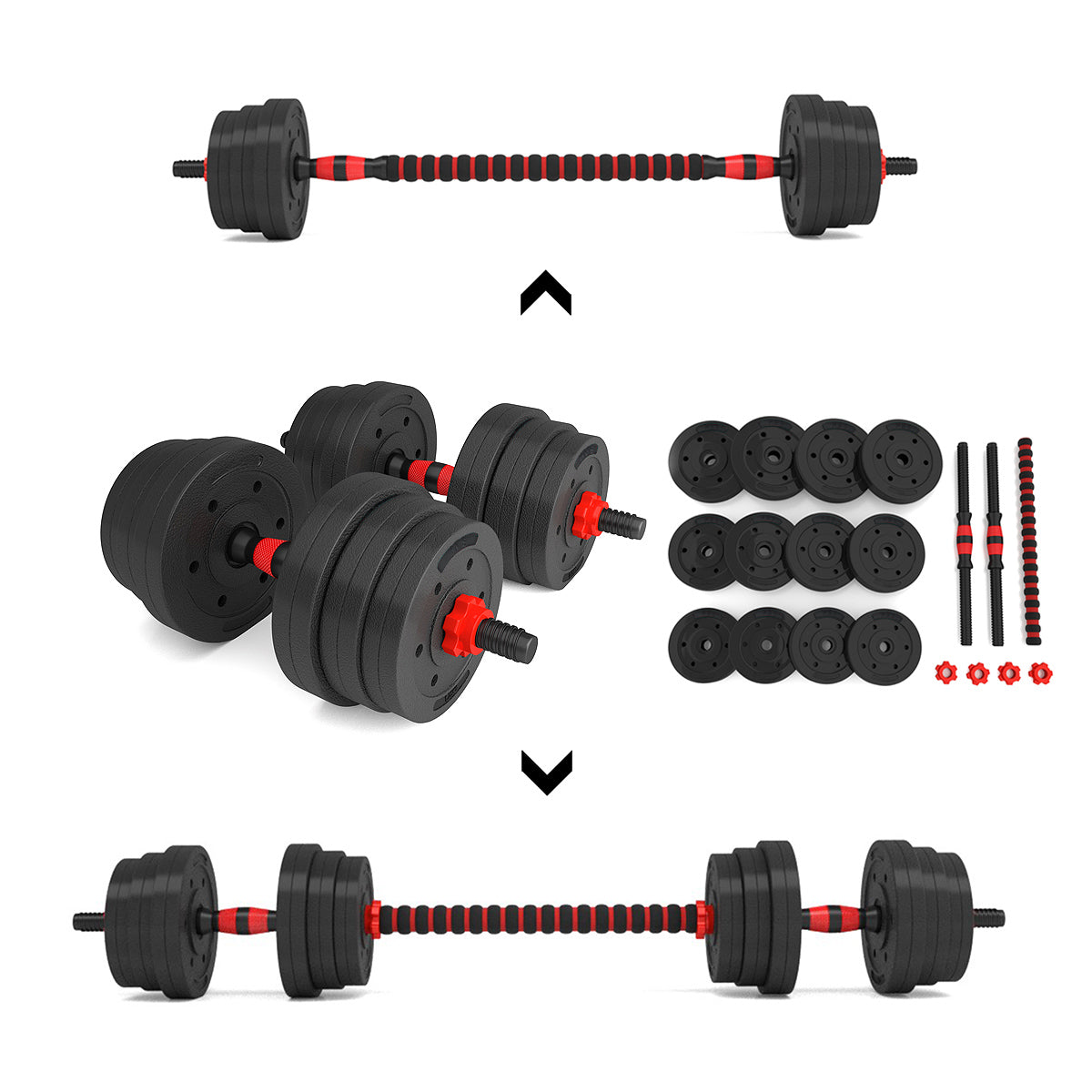 SET GANTERE SI BARA COMPOZITA SGP20 20 KG HMS