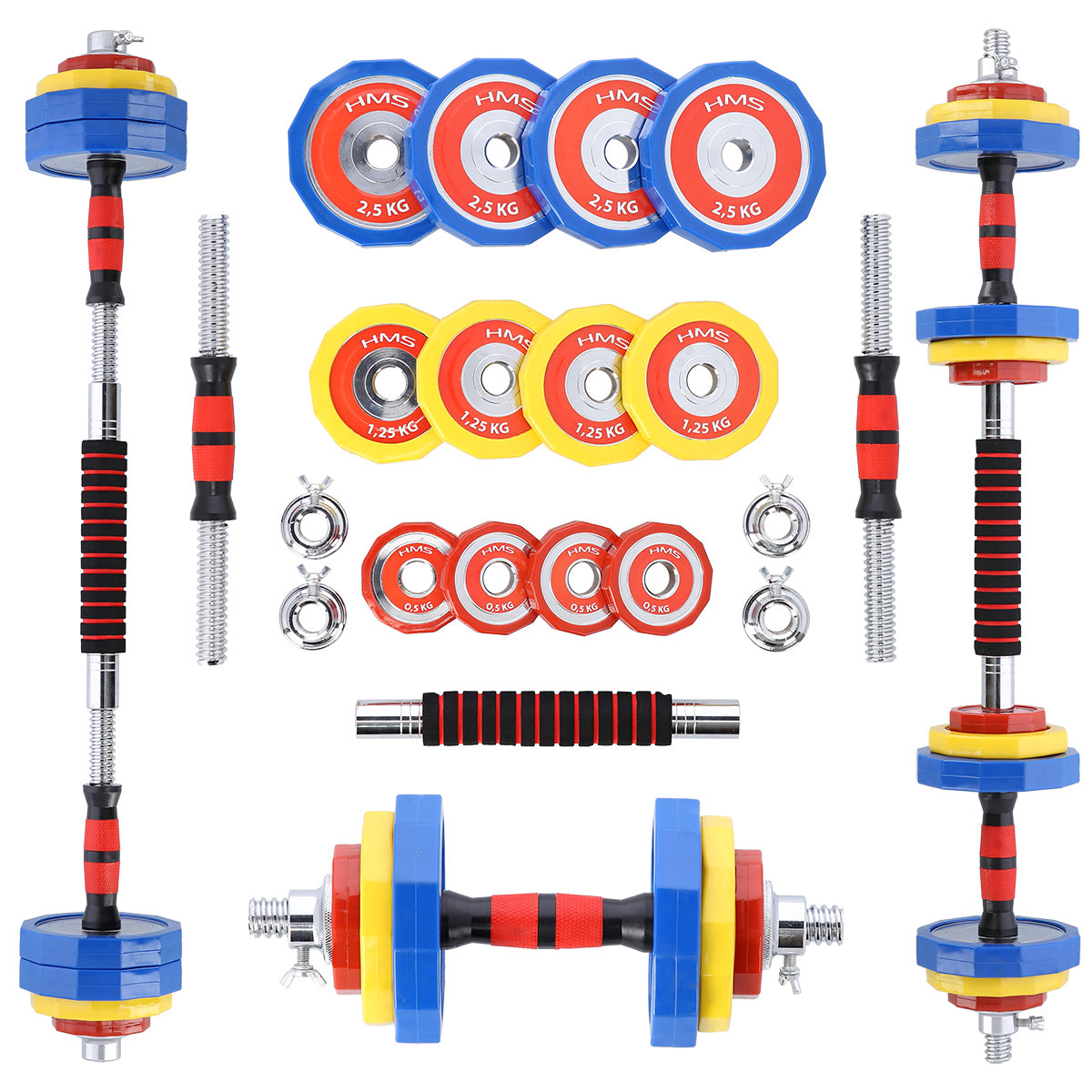 SET GANTERE AJUSTABILE COLORATE CU VALIZA HMS SKC20