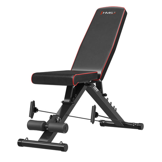 L1217 FOLDABLE ADJUSTABLE EXERCISE BENCH WITH ROPES HMS