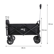 NC1608 FOLDING WAGON BLACK NILS CAMP