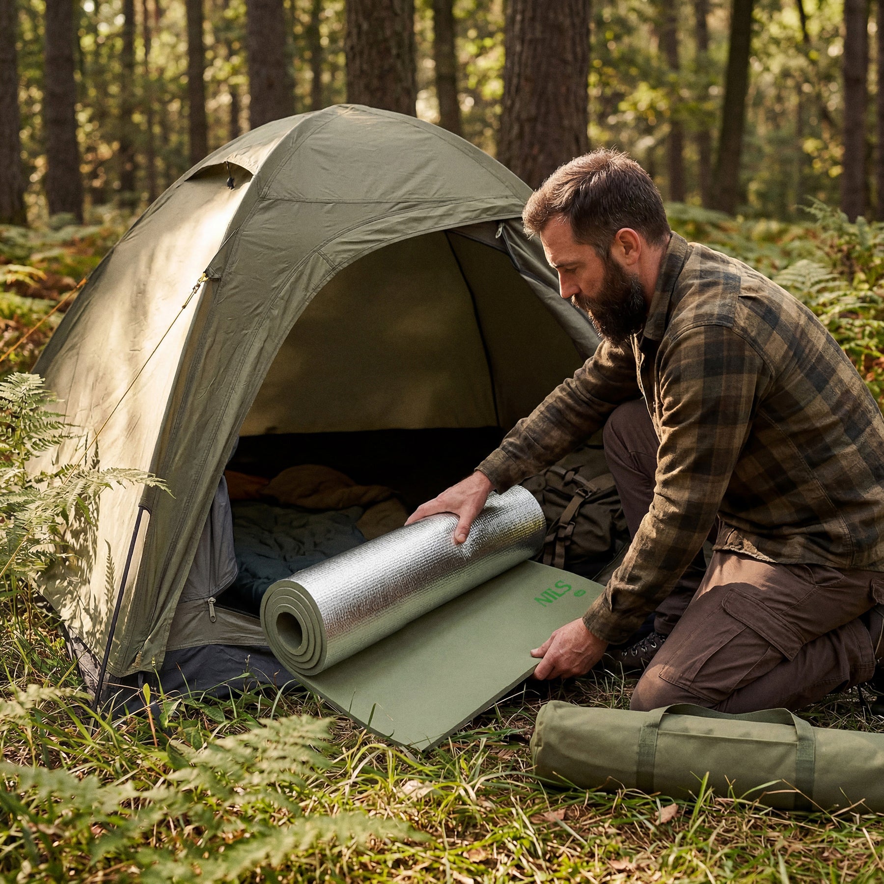 NC1769 GREEN TOURIST SLEEPING MAT NILS CAMP