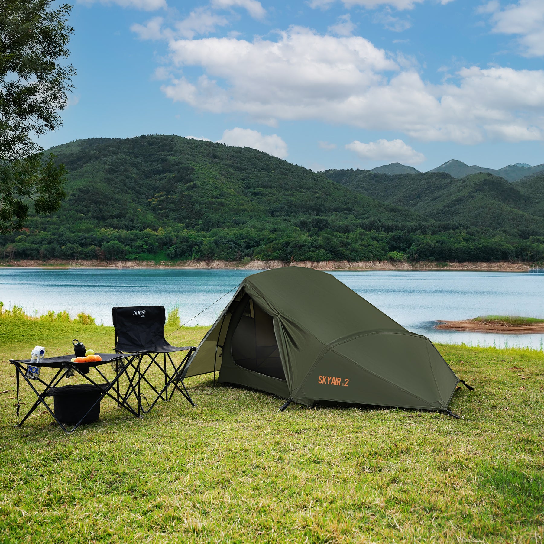 NC2502 TENT ULTRA LIGHT SKYAIR 2 GREEN NILS CAMP