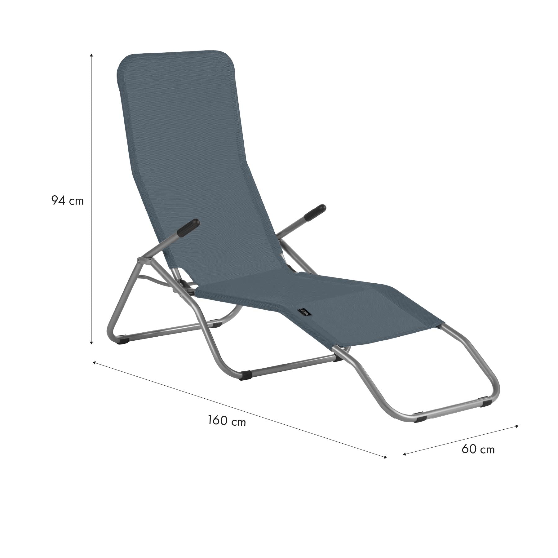 NC3017 TOURIST/BEACH CHAISE LONGUE, GREY  NILS