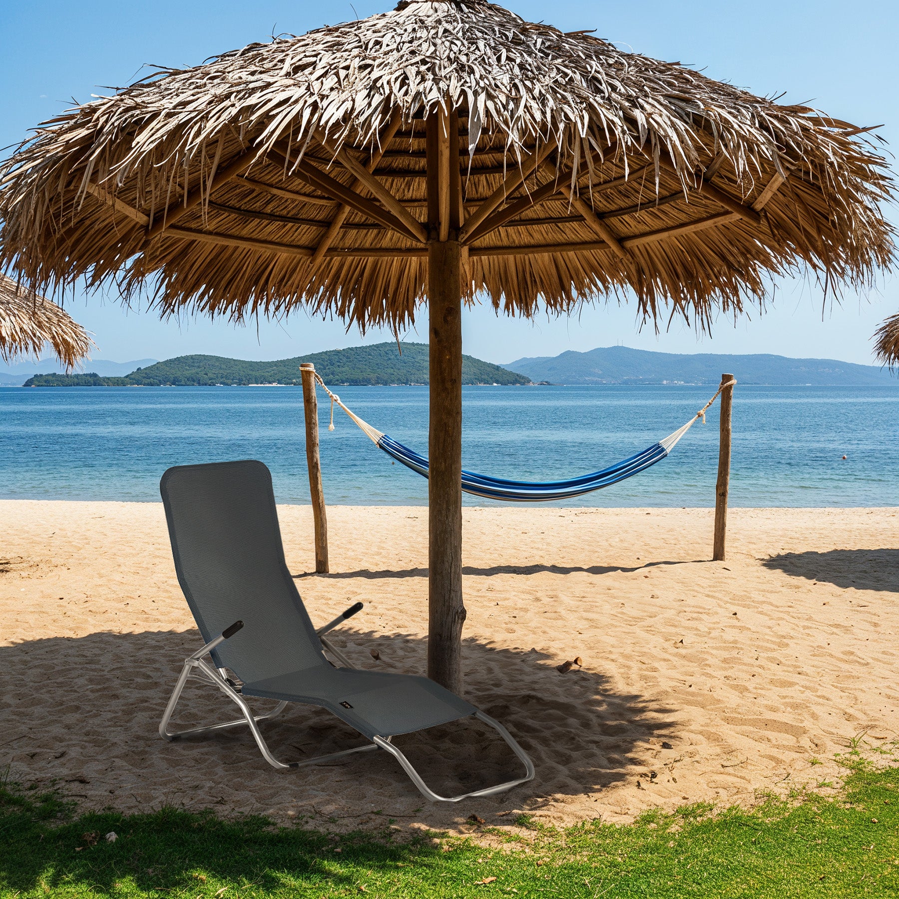 NC3017 TOURIST/BEACH CHAISE LONGUE, GREY  NILS