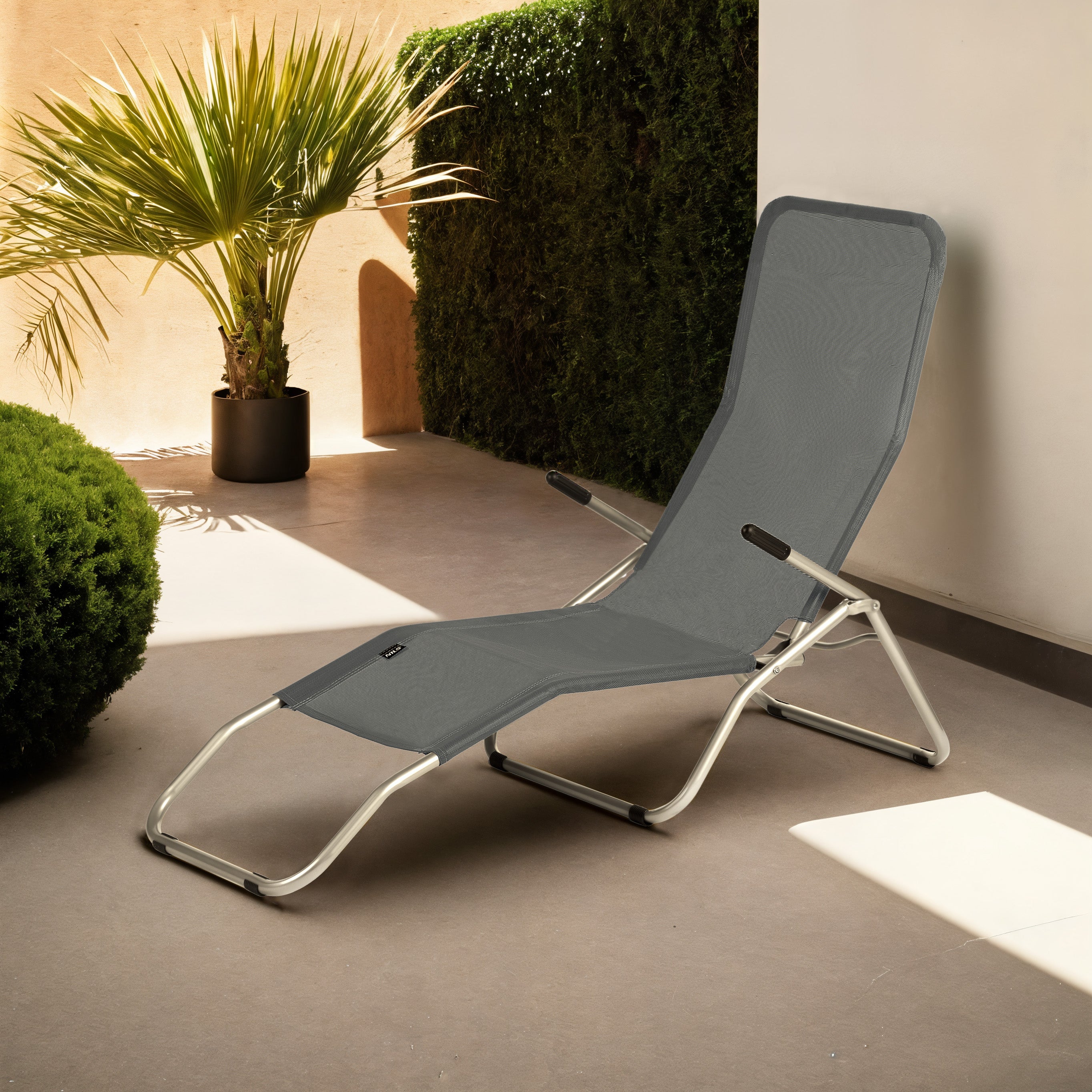 NC3017 TOURIST/BEACH CHAISE LONGUE, GREY  NILS