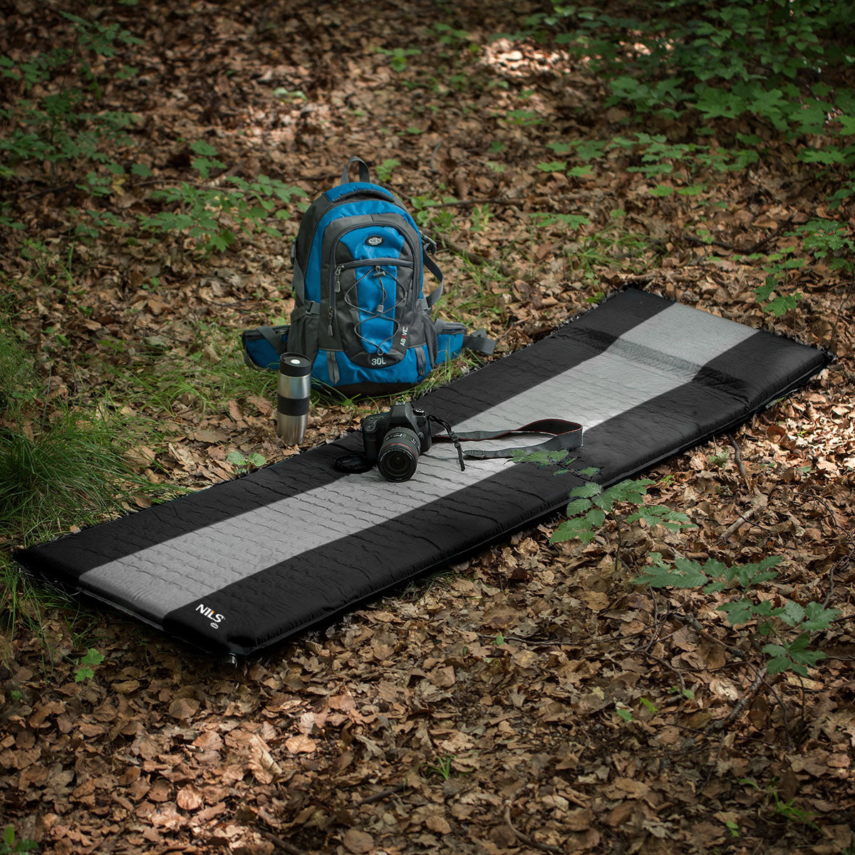 NC4340  SELF-INFLATING MAT GRAY-BLACK NILS CAMP