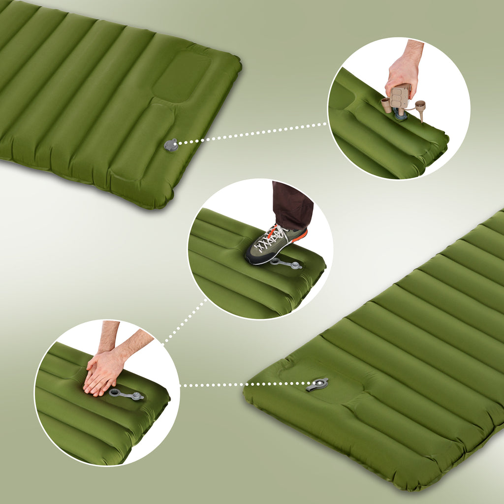 NC4402 GREEN MAT WITH BUILT-IN PUMP – NILS CAMP