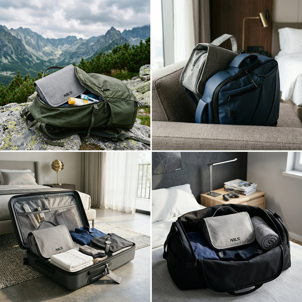 NC4505 GREY TRAVEL TOILETRY BAG NILS