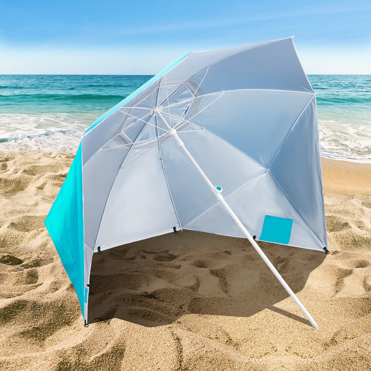 NC7822 TURQUOISE BEACH UMBRELLA XL 220 CM NILS