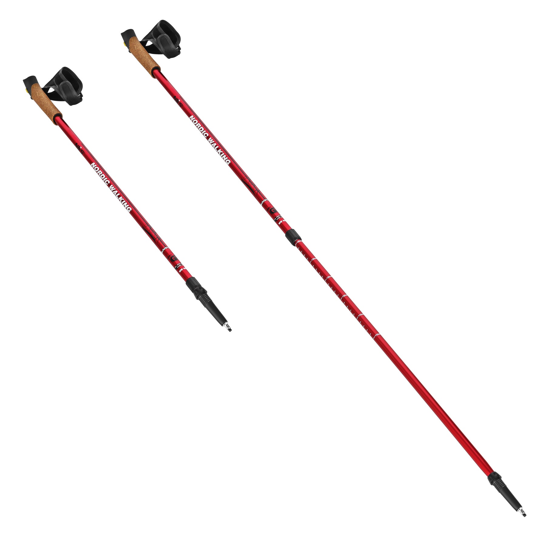 NW607 RED NORDIC WALKING POLES NILS