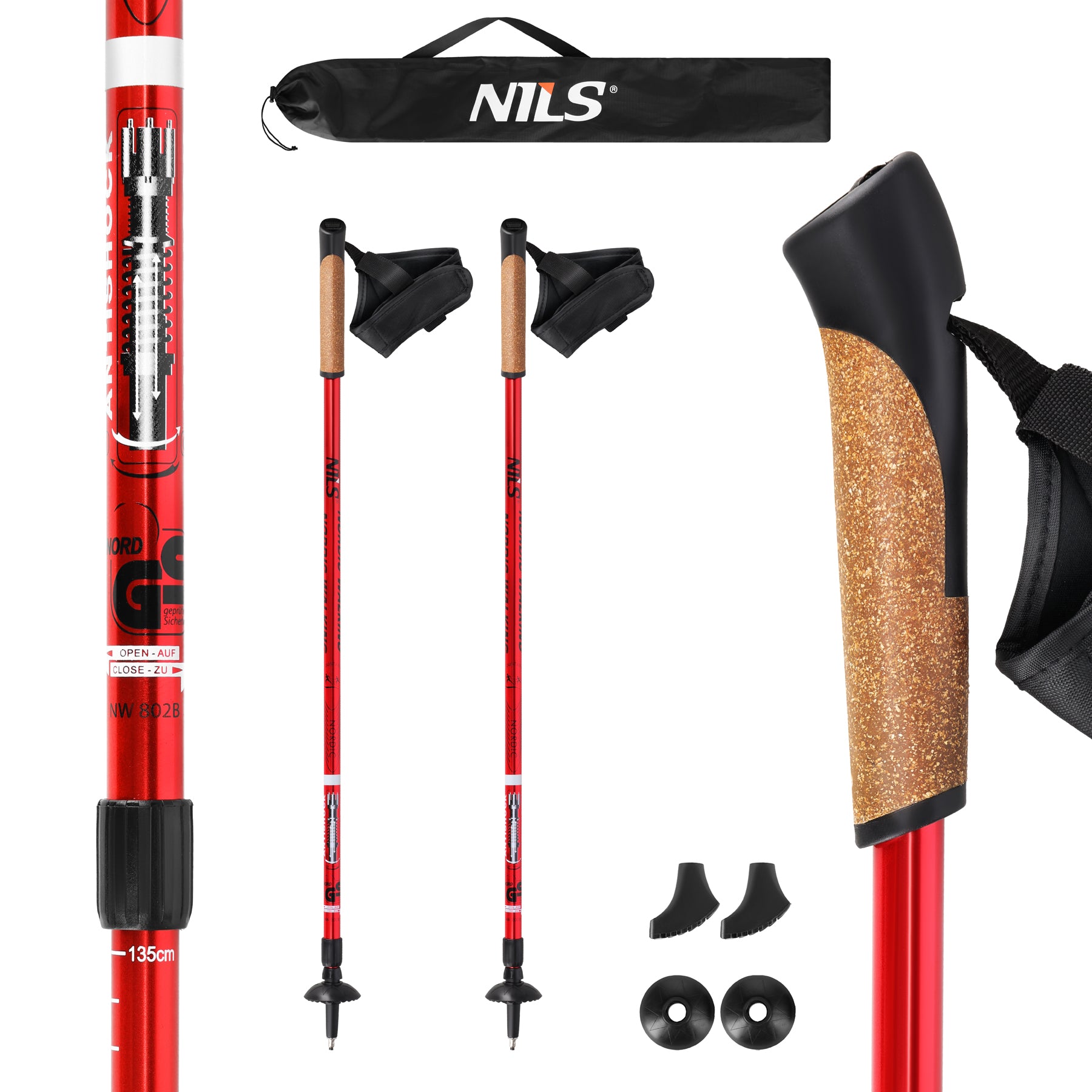 NW802 NORDIC WALKING POLES NILS