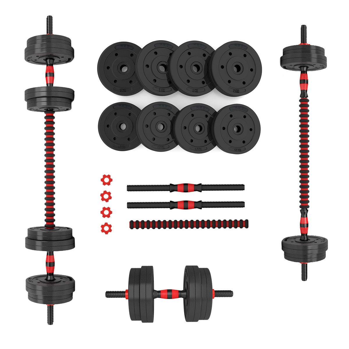 SET GANTERE SI BARA COMPOSITE 15 KG HMS SGP15