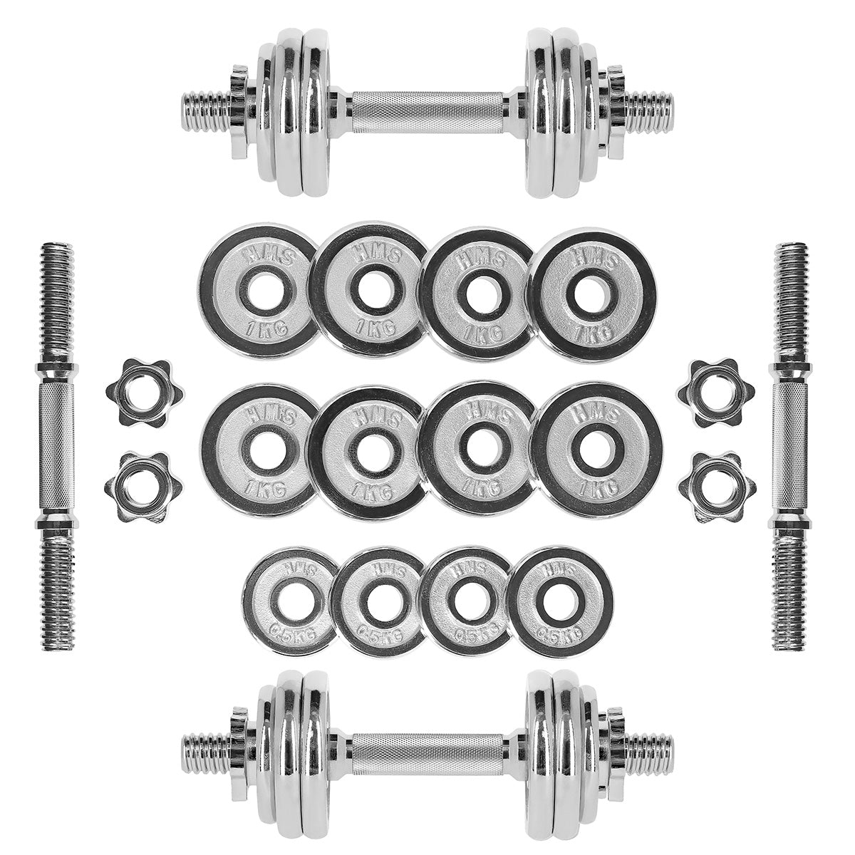 GANTERE REGLABILE CROMATE ÎN VALIZĂ 15KG HMS STC15