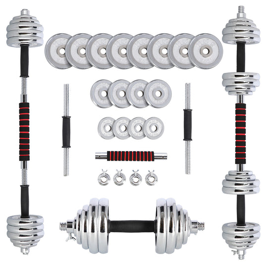 STC30 CHROME ADJUSTABLE DUMBBELLS IN A CASE 30KG HMS
