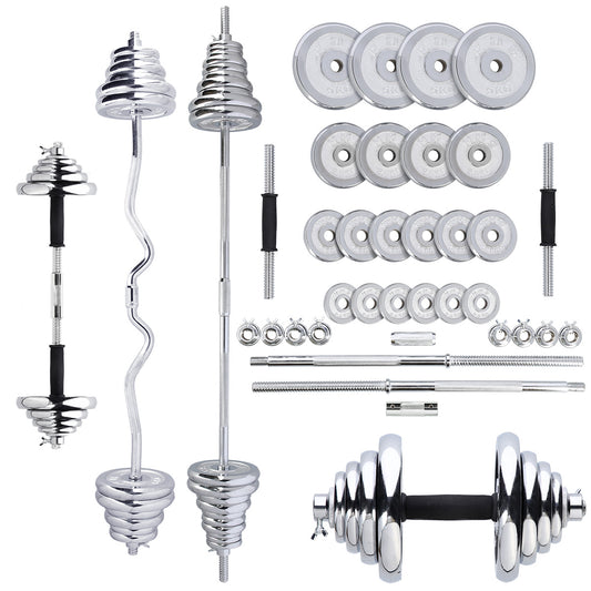 STC55 CHROME ADJUSTABLE DUMBBELLS IN A CASE 55KG HMS