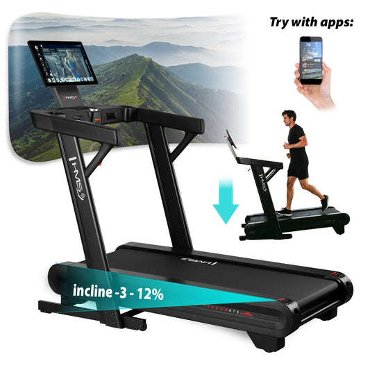 TERRUN475 ELECTRIC TREADMILL WITH INCLINE AND DECLINE ADJUSTMENT HMS