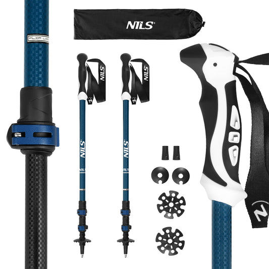 TK8601 BLUE ALU NORDIC WALKING POLES NILS