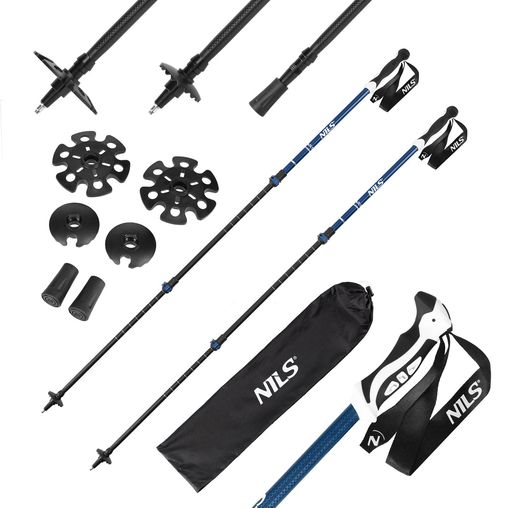 TK8601 BLUE ALU NORDIC WALKING POLES NILS