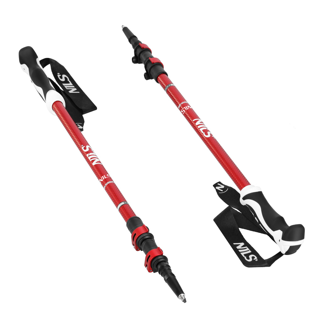 TK8601 RED ALU NORDIC WALKING POLES NILS
