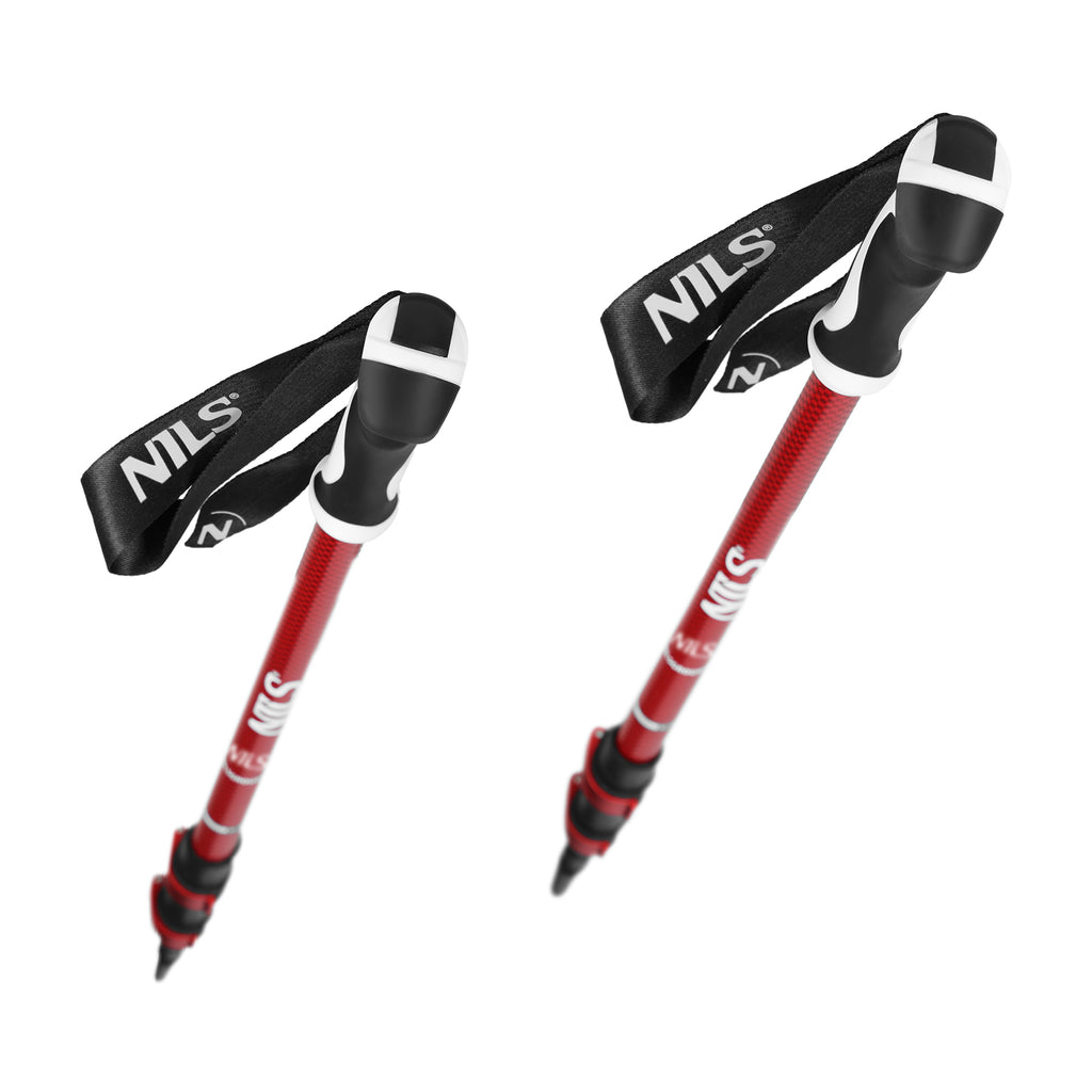 TK8601 RED ALU NORDIC WALKING POLES NILS