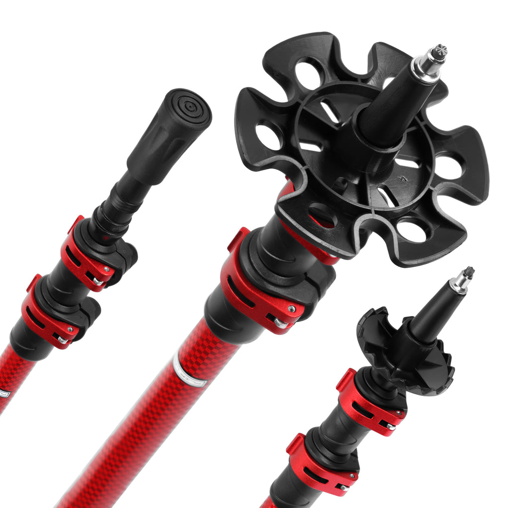TK8601 RED ALU NORDIC WALKING POLES NILS