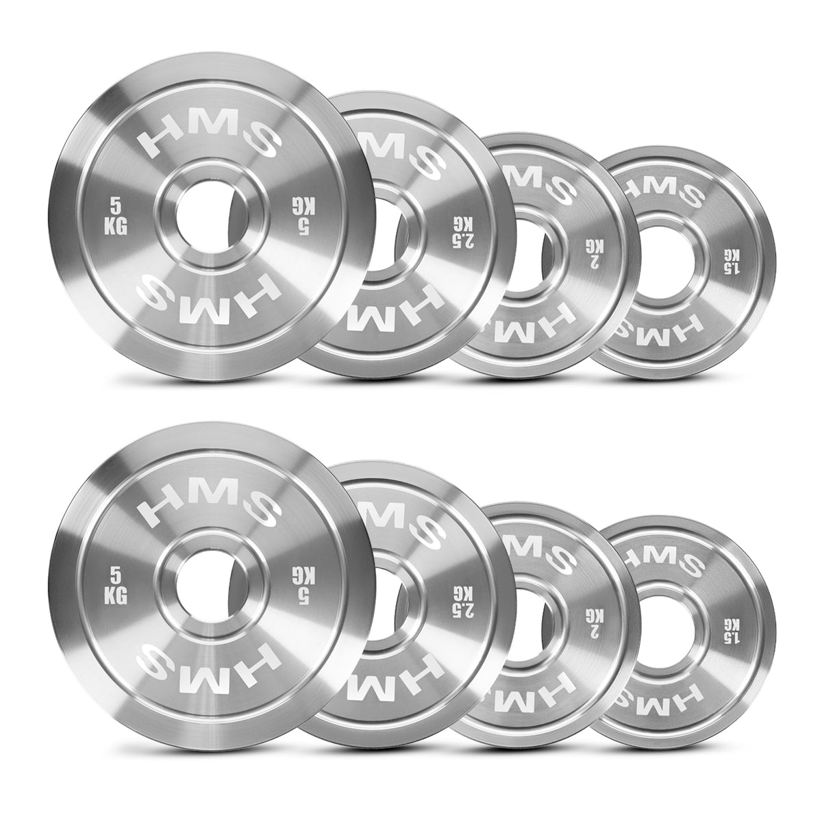 SET DISCURI OLIMPICE CALIBRATE TOS DIN OTEL 2 x 1,5 - 5,0 KG (22 KG) HMS