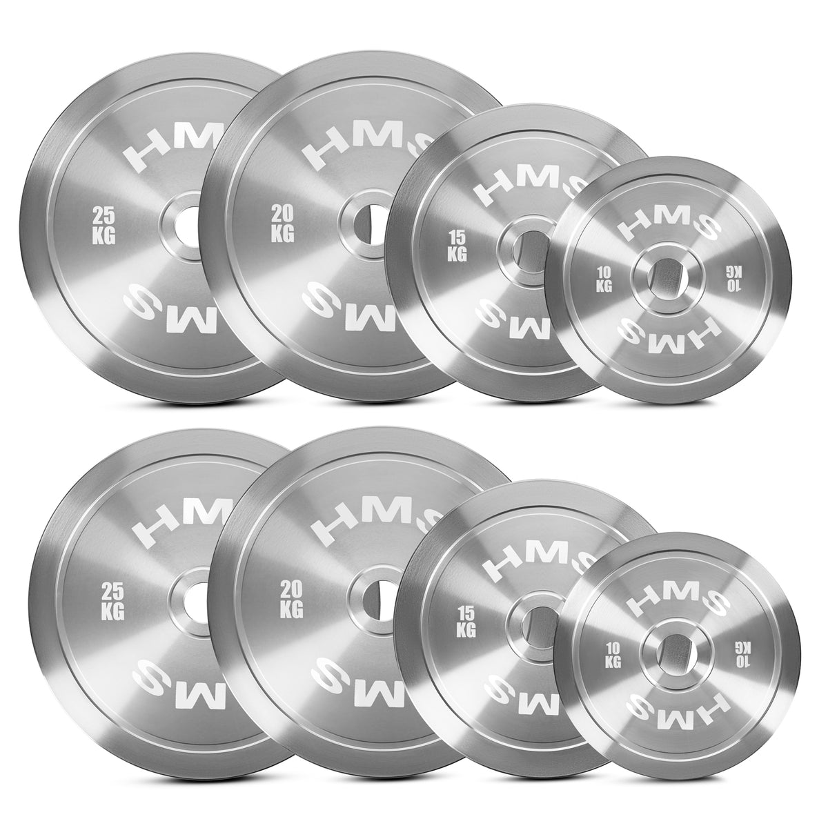 SET DISCURI OLIMPICE DIN OTEL CALIBRATE TOS 2 x 10 - 25 KG (140 KG) HMS